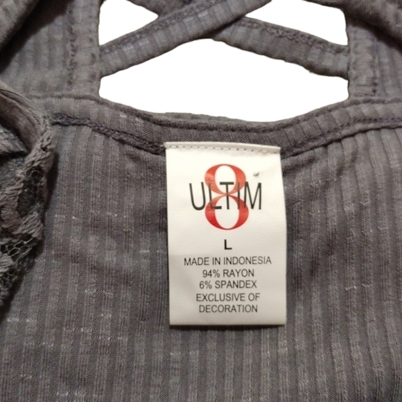 ULTIM8 Lace & Ribbed Tunic Tank Top - Picture 5 of 5